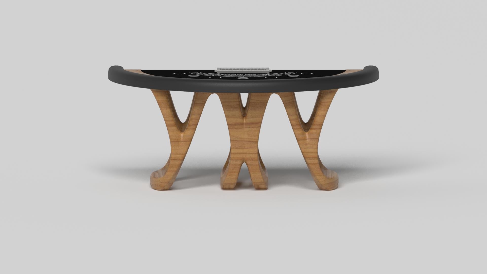 American Elevate Customs Draco Black Jack Tables / Solid Teak Wood Color in 7'4