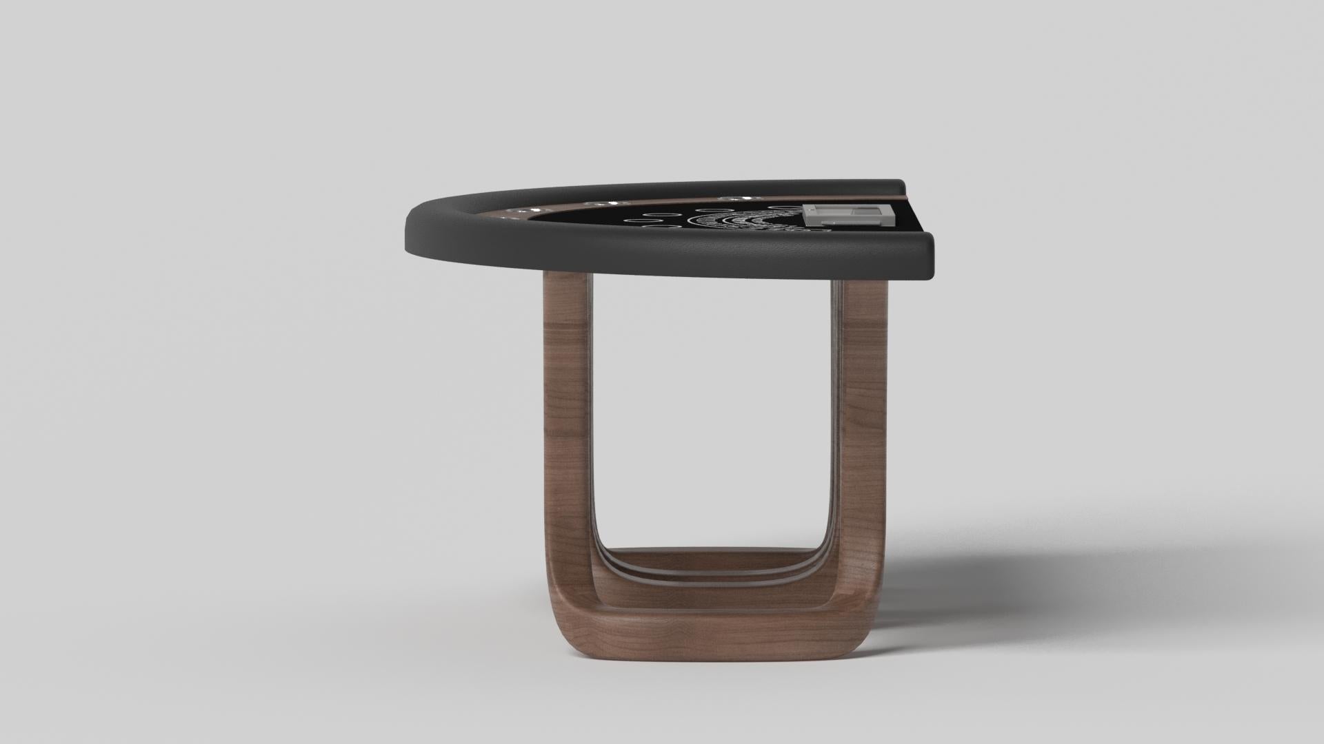 Modern Elevate Customs Draco Black Jack Tables /Solid Walnut Wood in 7'4