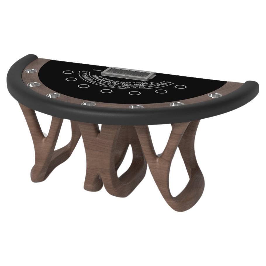 Elevate Customs Draco Black Jack Tables /Solid Walnut Wood in 7'4" - Made in USA