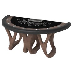 Elevate Customs Draco Black Jack Tables/Solid Walnut Wood in 7'4" - Fabriqué aux États-Unis