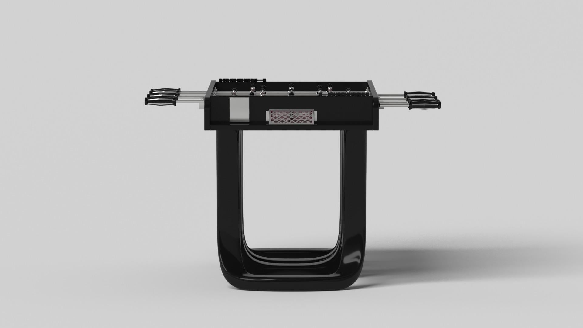 Modern Elevate Customs Draco Foosball Table/Solid Pantone Black Color in 5'-Made in USA For Sale
