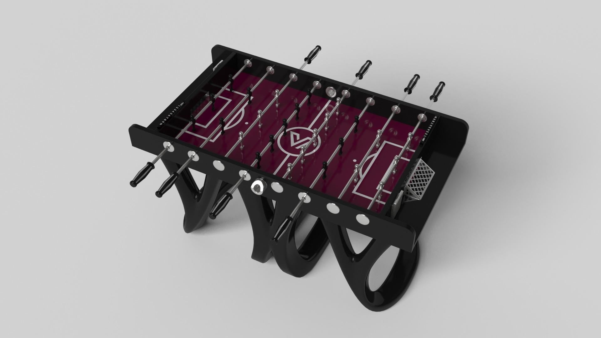 American Elevate Customs Draco Foosball Table/Solid Pantone Black Color in 5'-Made in USA For Sale