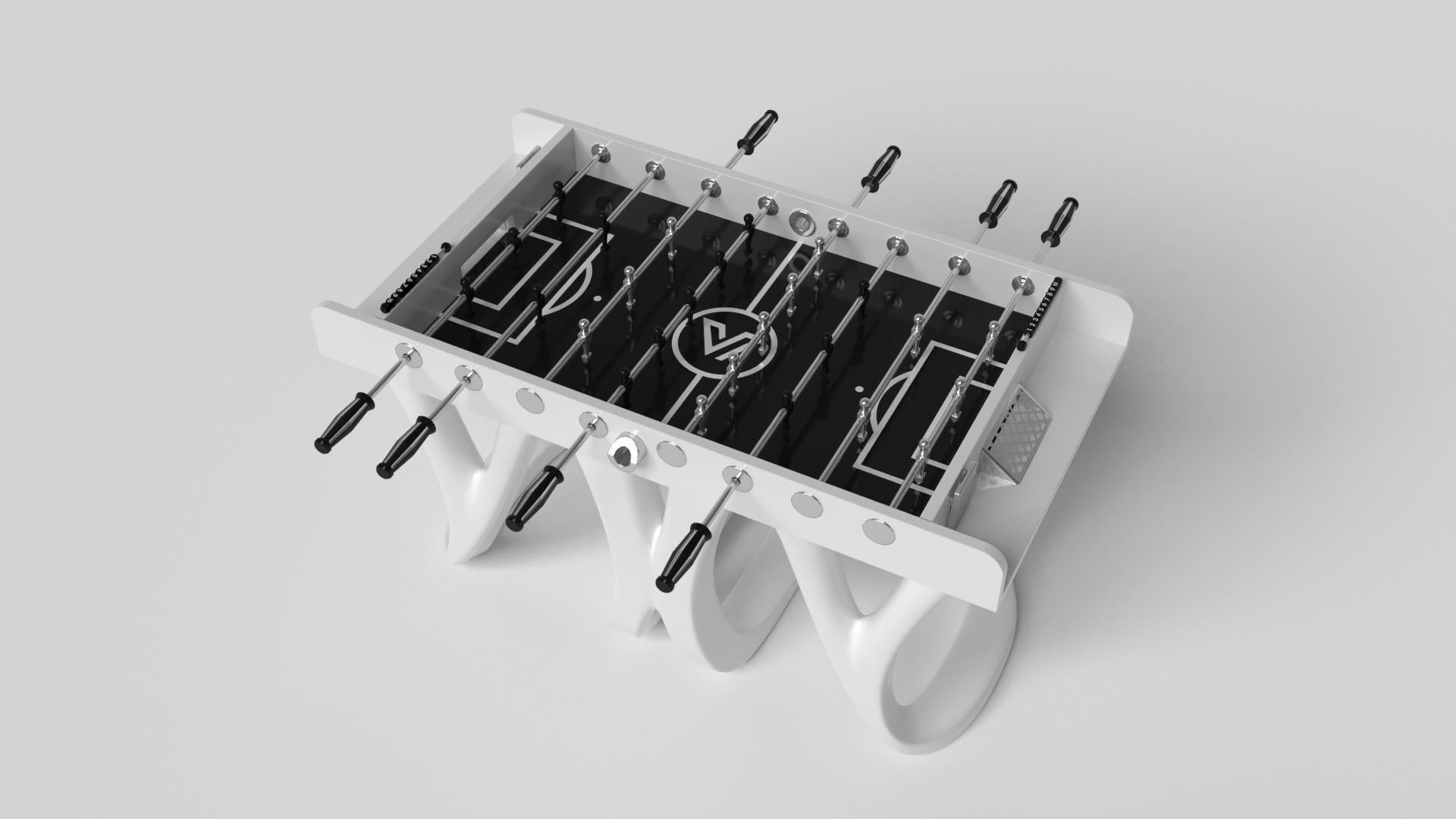 American Elevate Customs Draco Foosball Table/Solid Pantone White Color in 5'-Made in USA For Sale