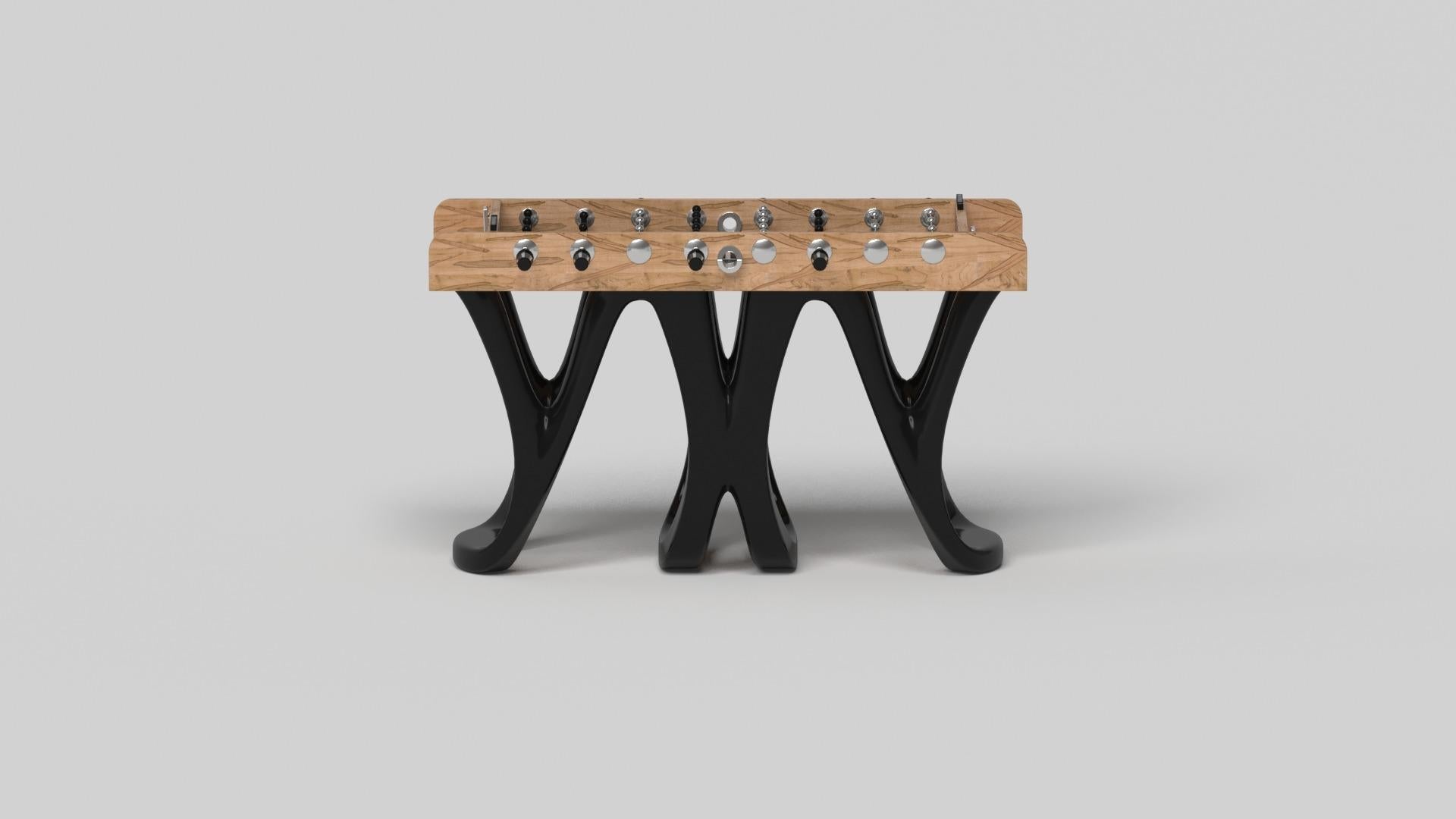 Hand-Crafted Elevate Customs Draco Foosball Tables /Solid Curly Maple Wood in 5' -Made in USA For Sale