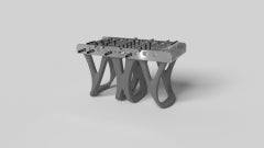 Elevate Customs Draco Foosball Tables / Stainless Steel Metal in 5' -Made in USA