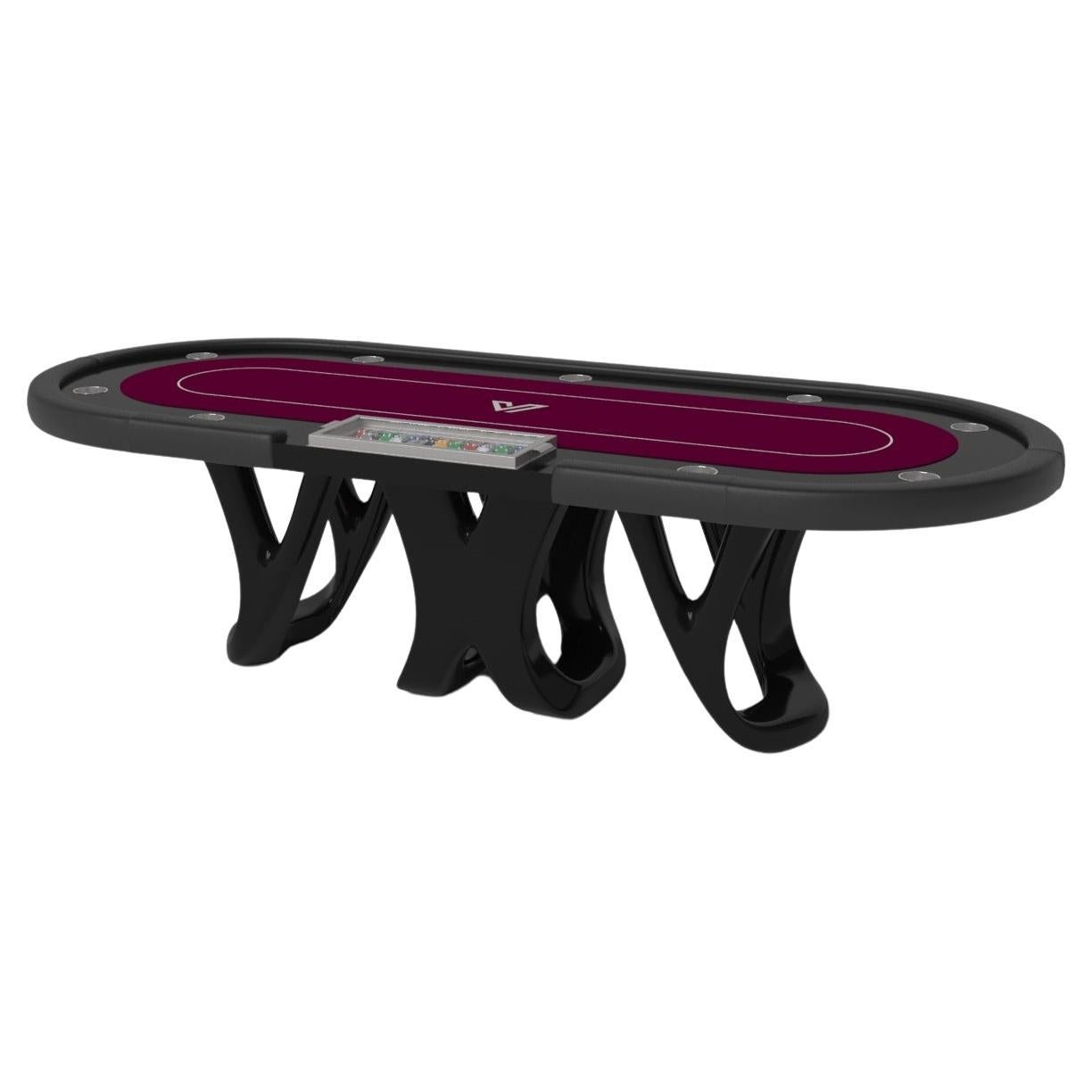 Elevate Customs Draco Poker Tables / Solid Pantone Black Color in 8'8" - USA