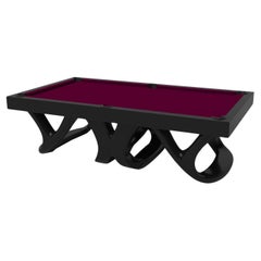 Elevate Customs Mesa de billar Draco / Color negro Pantone macizo en 8,5' -Fabricada en EE.UU.