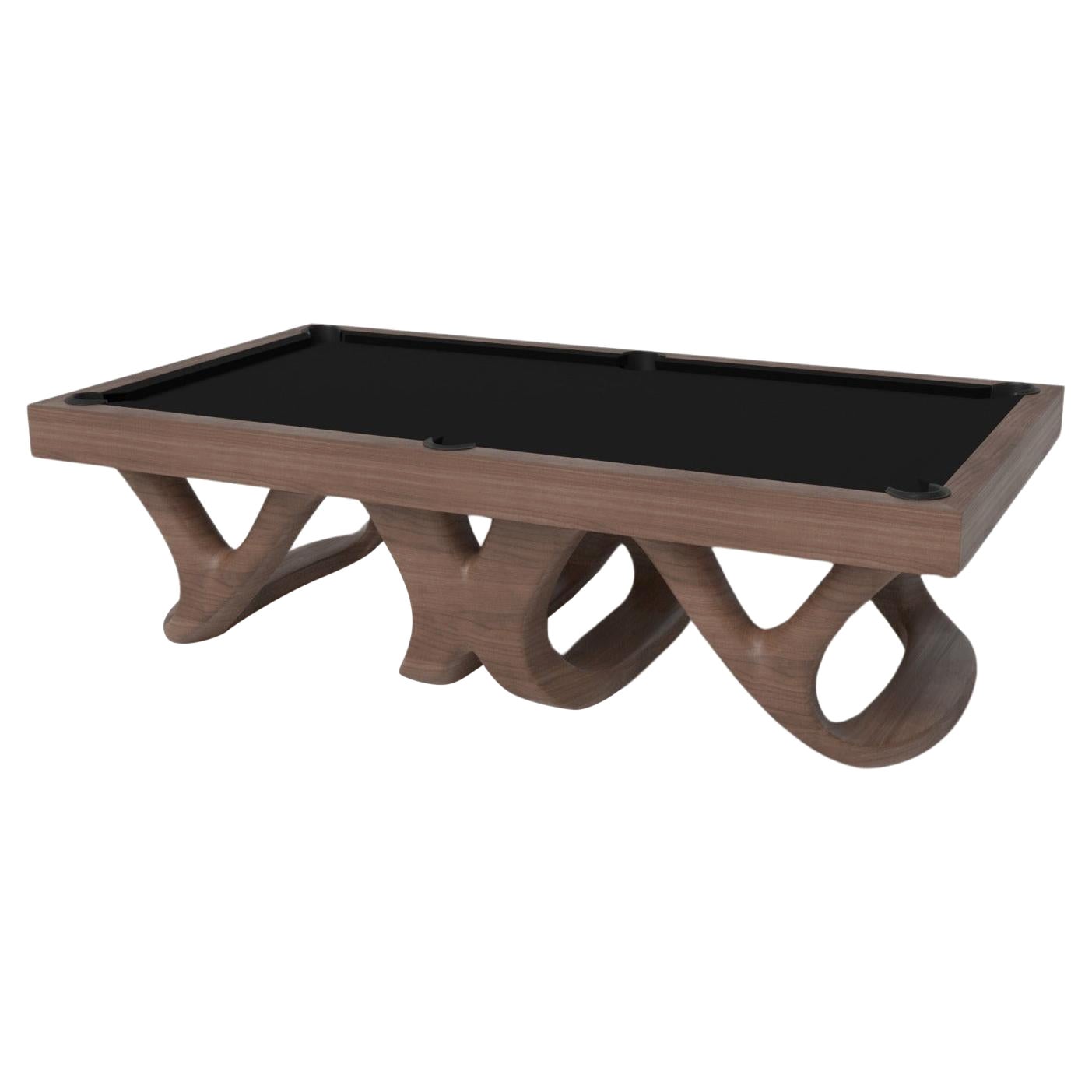 Tavolo da biliardo Draco di Elevate Customs / Legno massiccio di noce da 8,5' - Made in USA