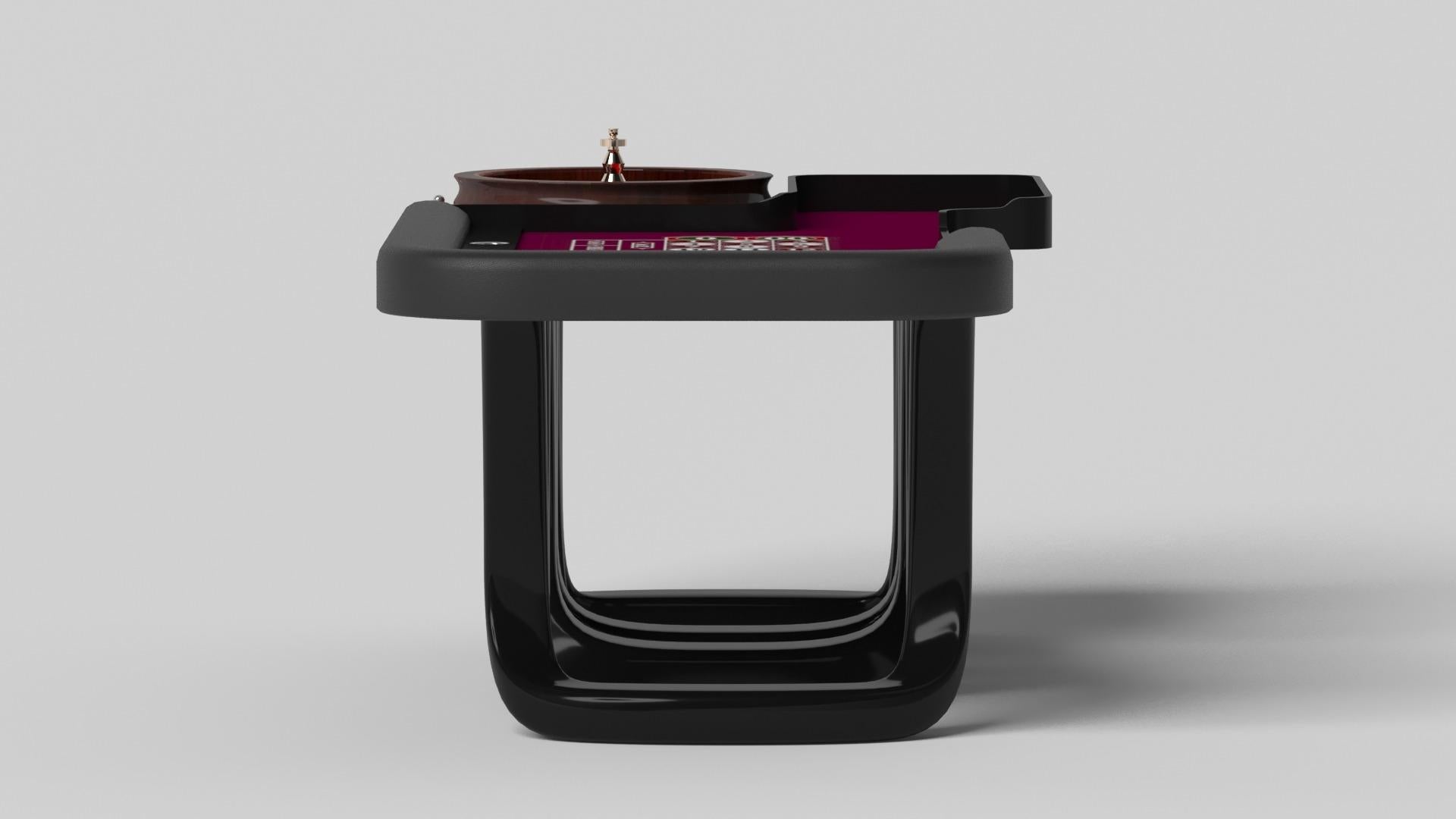 Modern Elevate Customs Draco Roulette Tables / Solid Pantone Black Color in 8'2