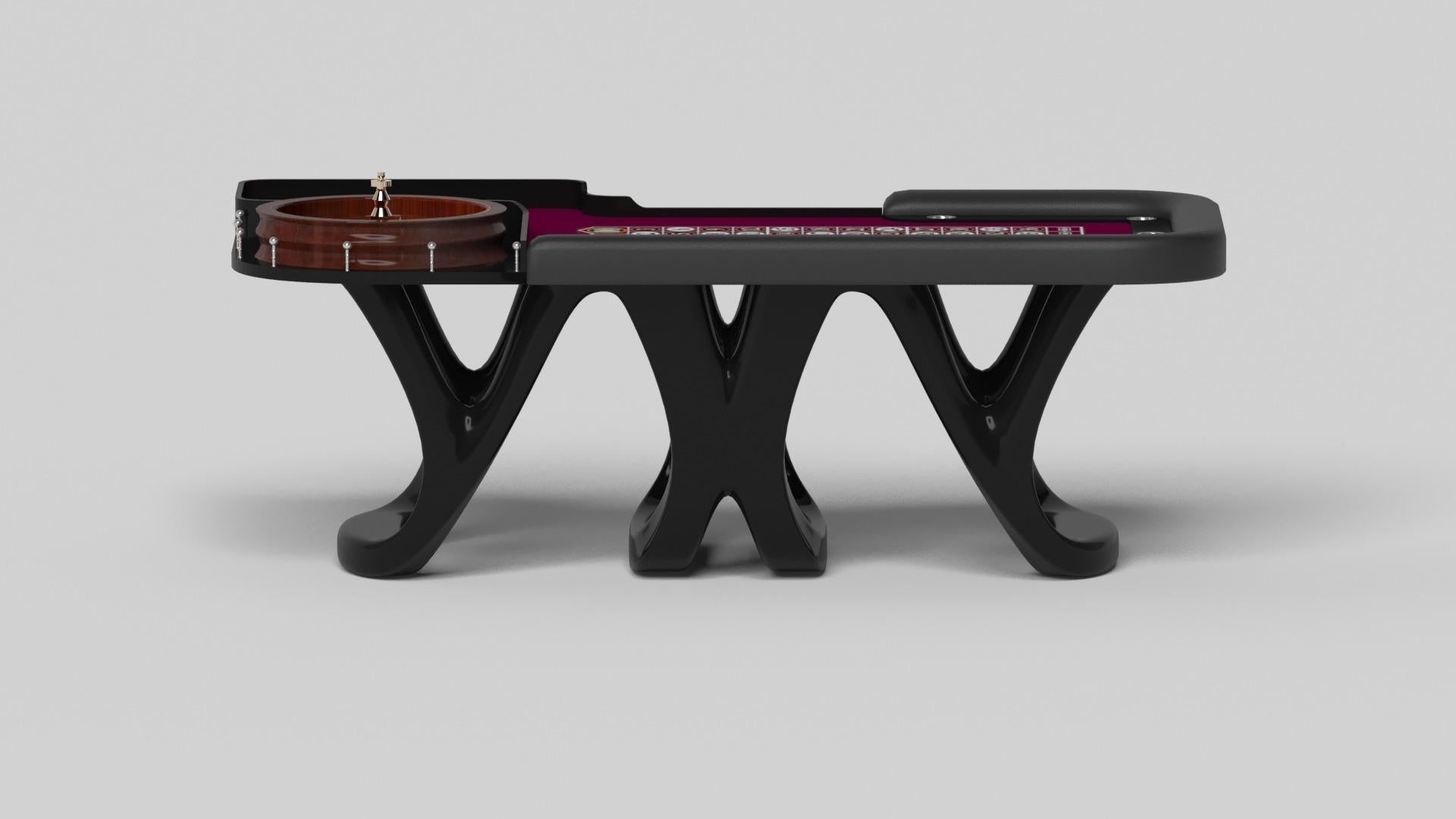 American Elevate Customs Draco Roulette Tables / Solid Pantone Black Color in 8'2