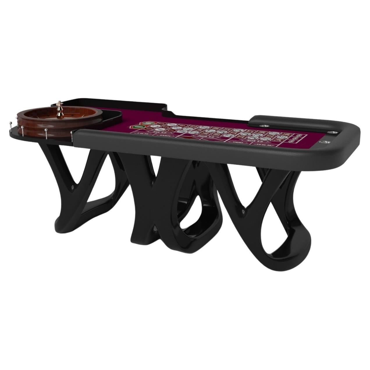 Elevate Customs Draco Roulette Tables / Solid Pantone Black Color in 8'2" - USA For Sale