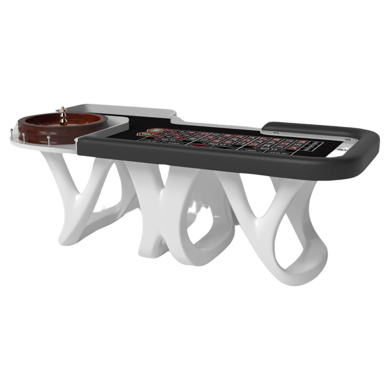 Elevate Customs Draco Roulette Tables / Solid Pantone White Color in 8'2" - USA