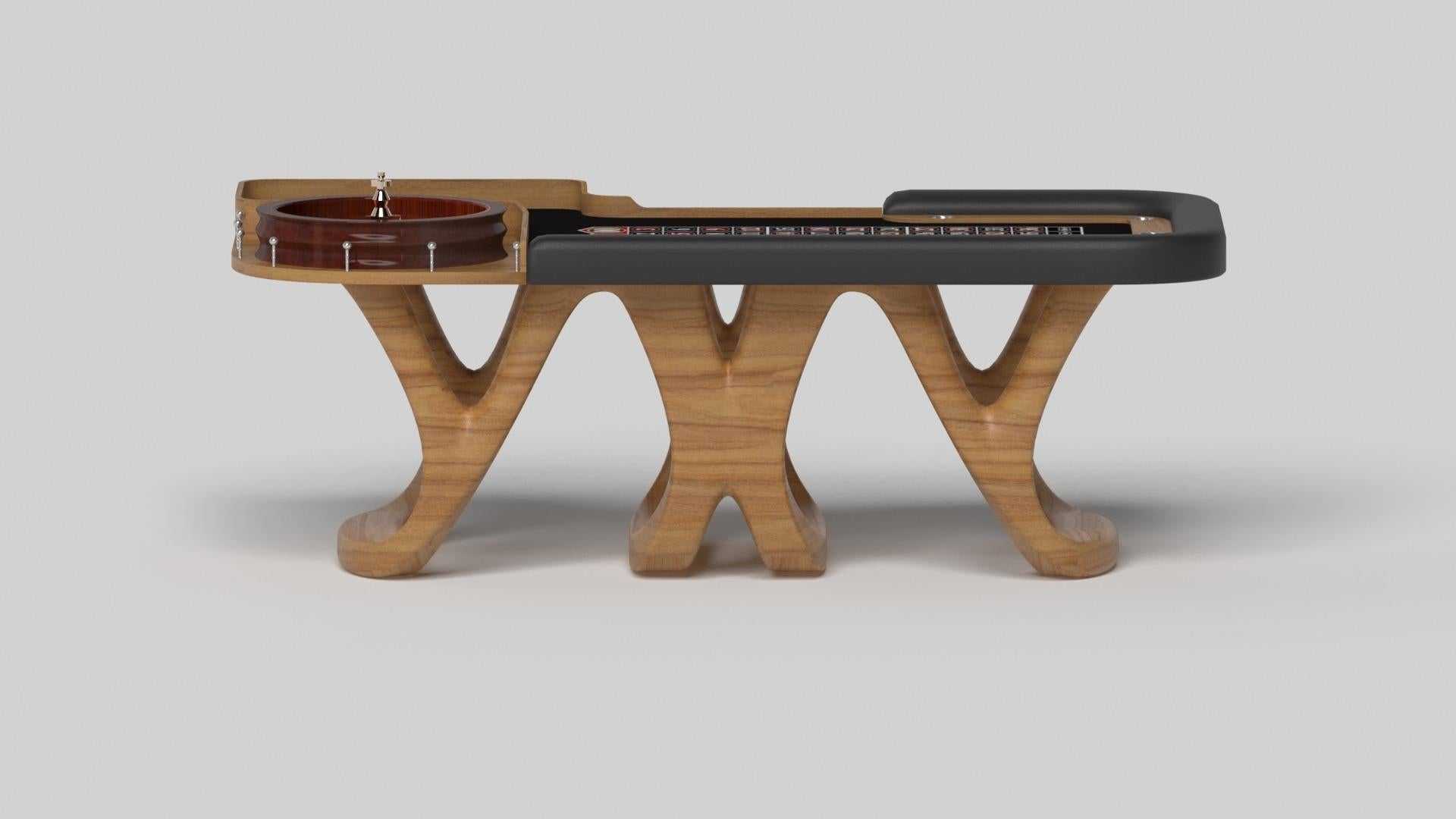 Modern Elevate Customs Draco Roulette Tables / Solid Teak Wood in 8'2