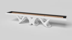 Elevate Customs Draco Shuffleboard-Tische /Solid Pantone Weiß Farbe in 18' -USA