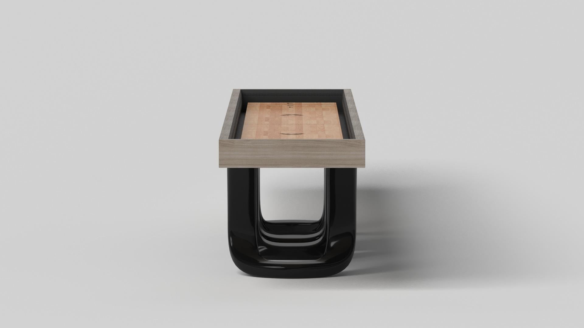 Modern Elevate Customs Draco Shuffleboard Tables / Solid White Oak Wood in 12' - USA For Sale