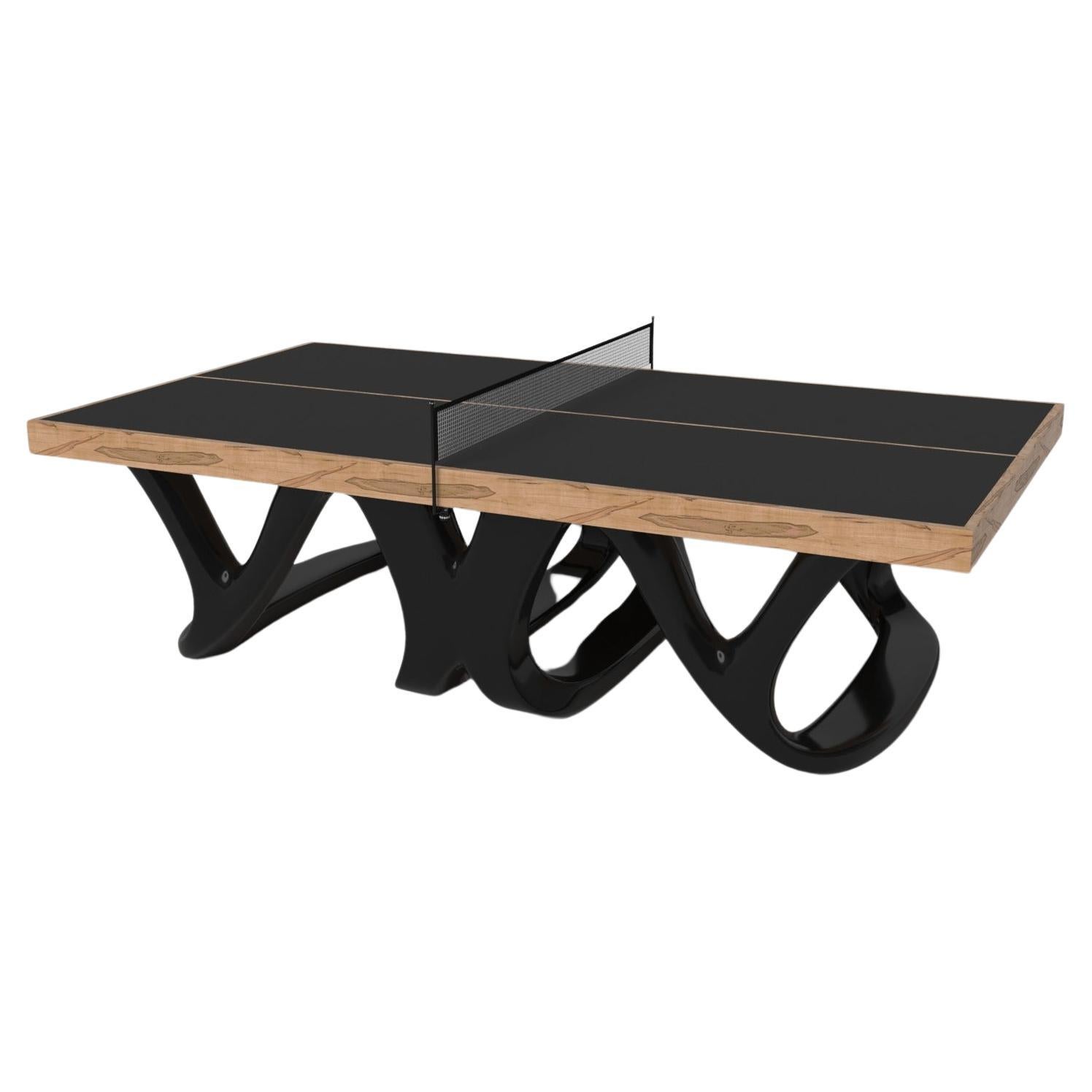 Elevate Customs Draco Tennis Table / Solid Curly Maple Wood in 9' - Made in USA For Sale