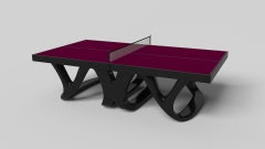 Elevate Customs Draco Tennis Table /Solid Pantone Black Color in 9' -Made in USA
