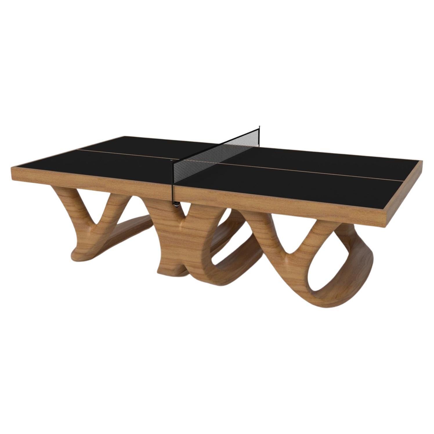 Elevate Customs Draco Tennis Table / Solid Teak Wood in 9' - Made in USA