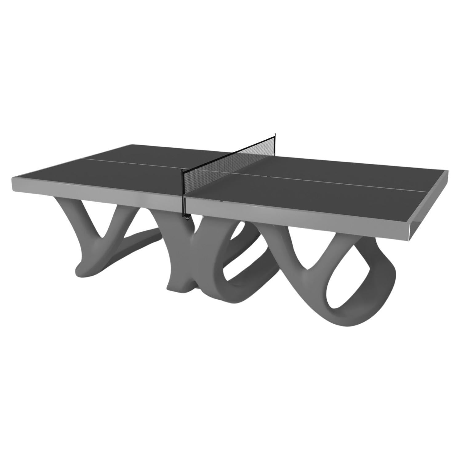 Elevate Customs Draco Tennis Table/Stainless Steel Sheet Metal in 9'-Made in USA For Sale