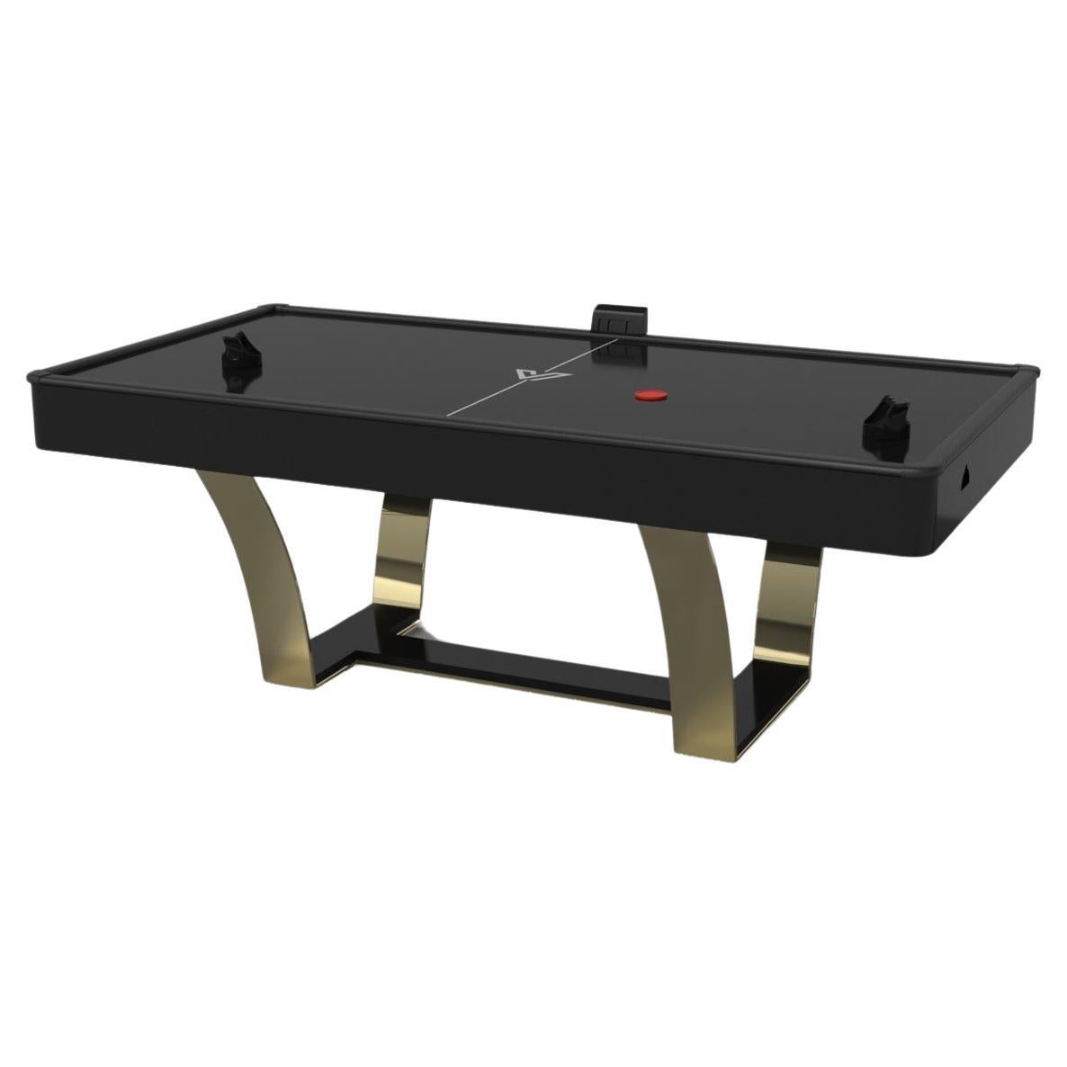 Elevate Customs Elite Air Hockey Table/Solid Brass Sheet Metal in 7'-Made in USA For Sale