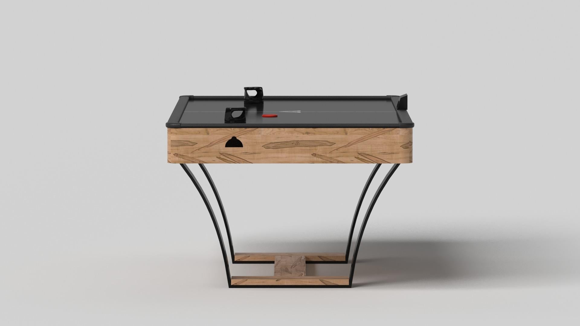 Modern Elevate Customs Elite Air Hockey Tables/Solid Curly Maple Wood in 7'-Made in USA For Sale