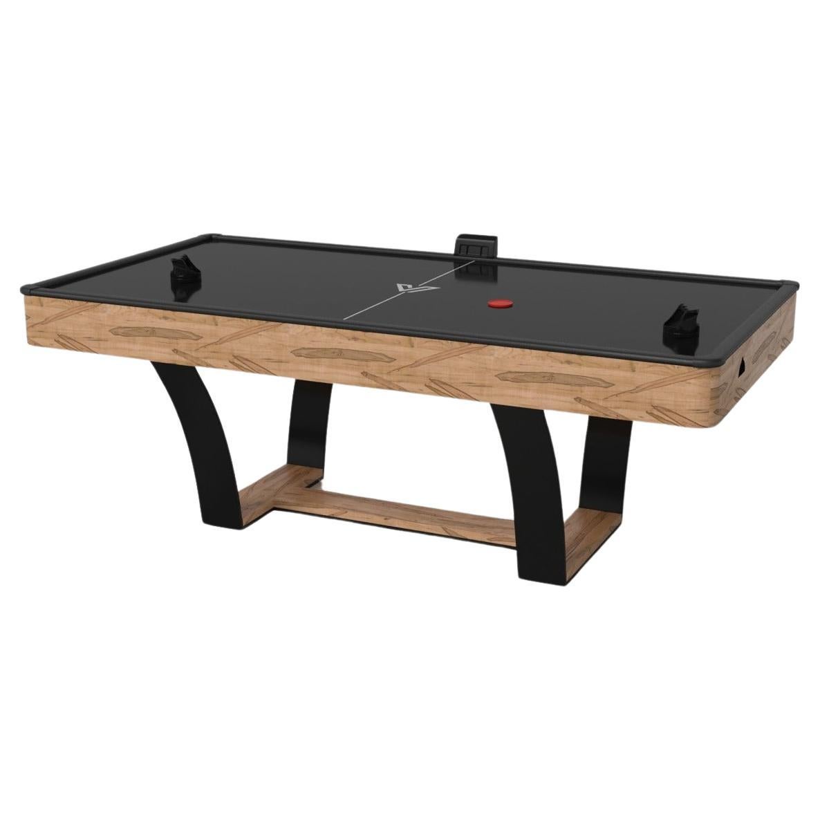 Elevate Customs Elite Air Hockey Tables/Solid Curly Maple Wood in 7'-Made in USA For Sale