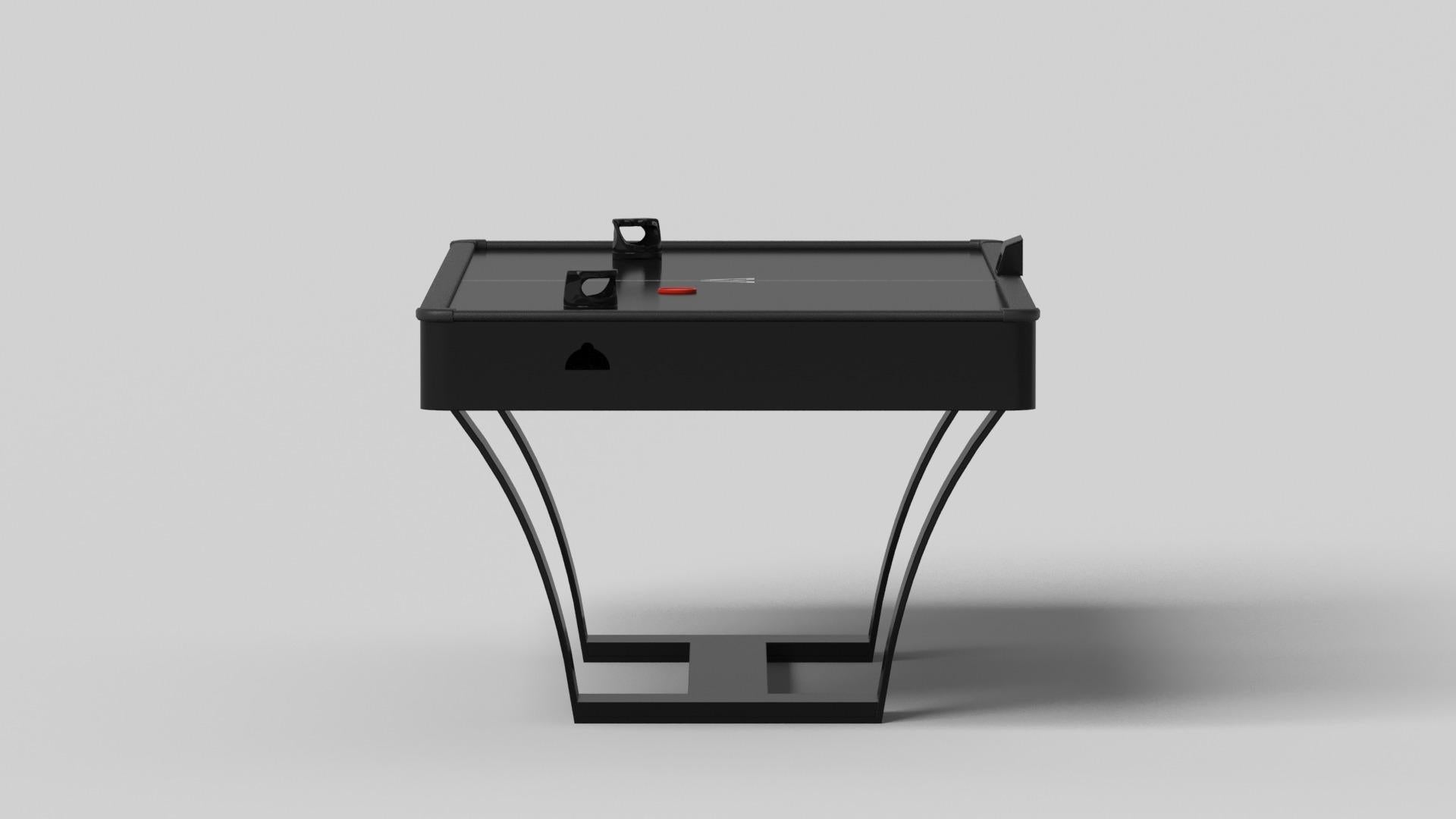 Modern Elevate Customs Elite Air Hockey Tables / Solid Pantone Black in 7' -Made in USA For Sale