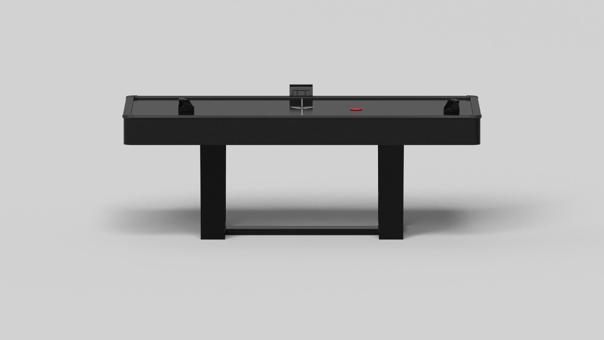 American Elevate Customs Elite Air Hockey Tables / Solid Pantone Black in 7' -Made in USA For Sale