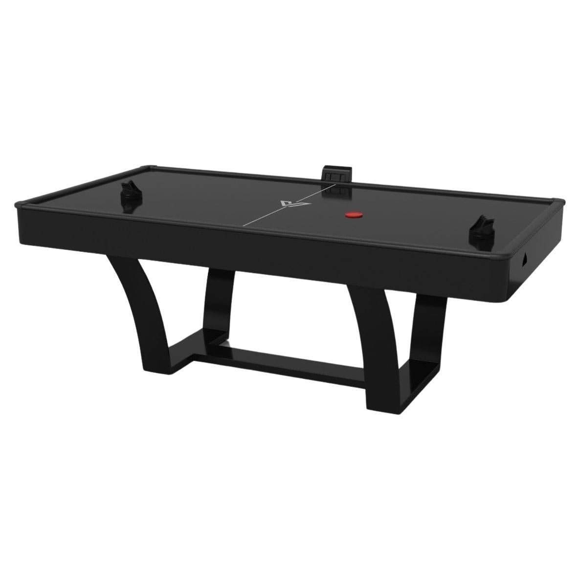 Elevate Customs Elite Air Hockey Tables / Solid Pantone Black in 7' -Made in USA For Sale