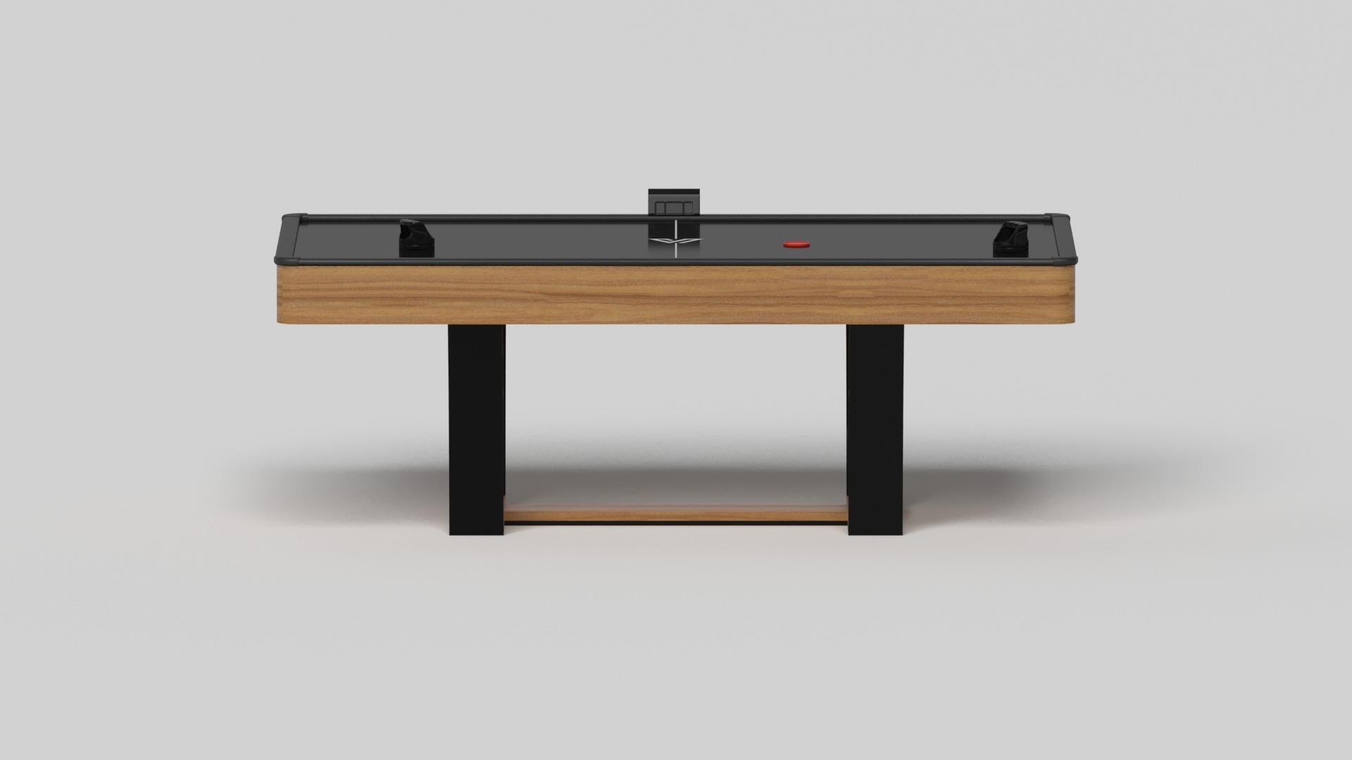 American Elevate Customs Elite Air Hockey Tables / Solid Teak Wood in 7' - Made in USA For Sale