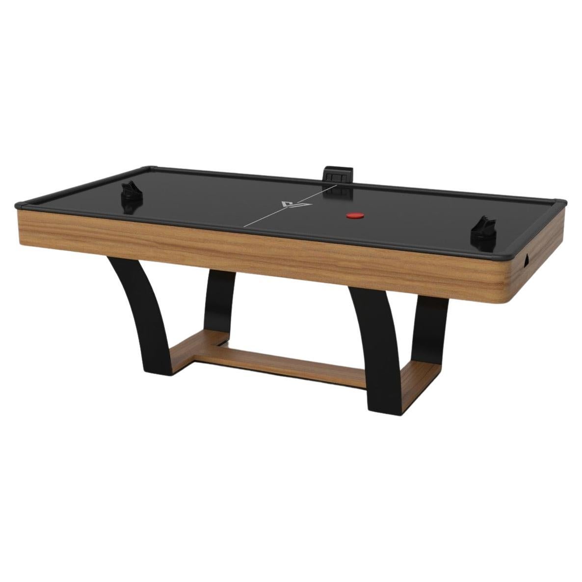 Elevate Customs Elite Air Hockey Tables / Solid Teak Wood in 7' - Made in USA For Sale