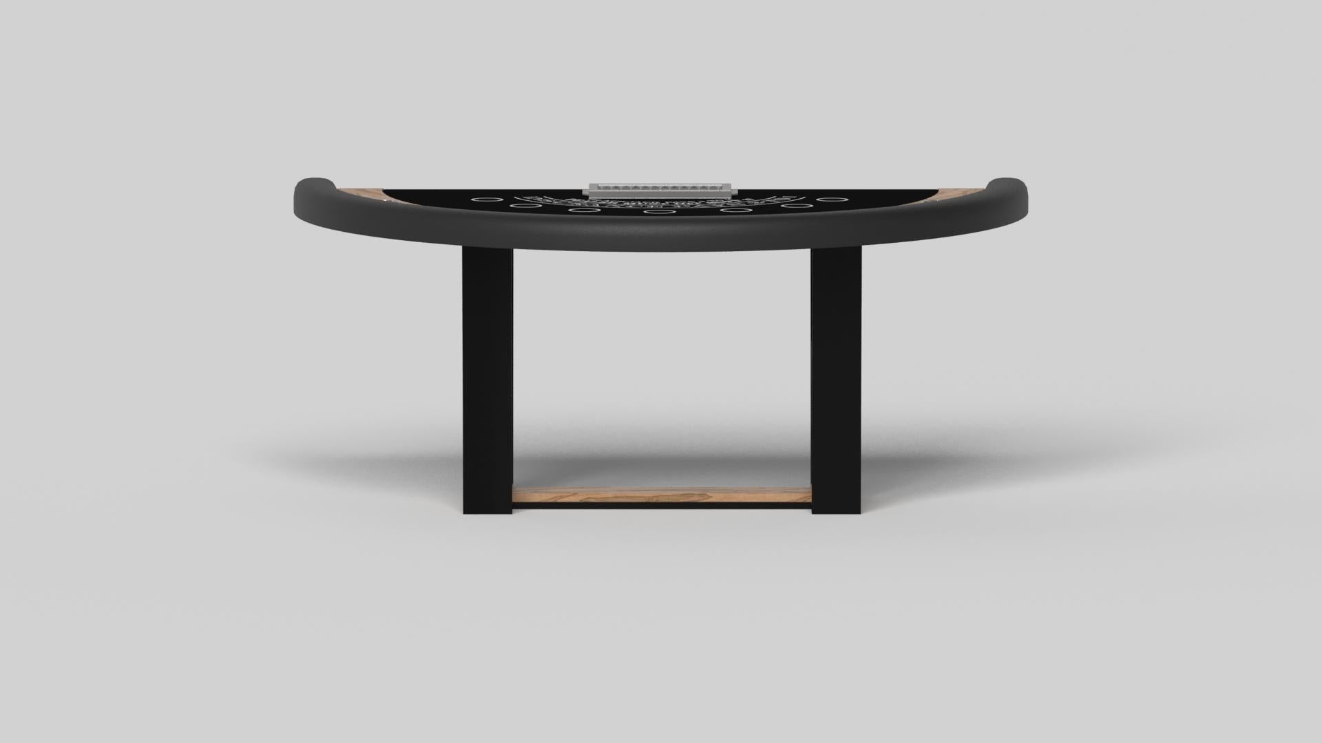 American Elevate Customs Elite Black Jack Tables / Solid Curly Maple Wood in 7'4