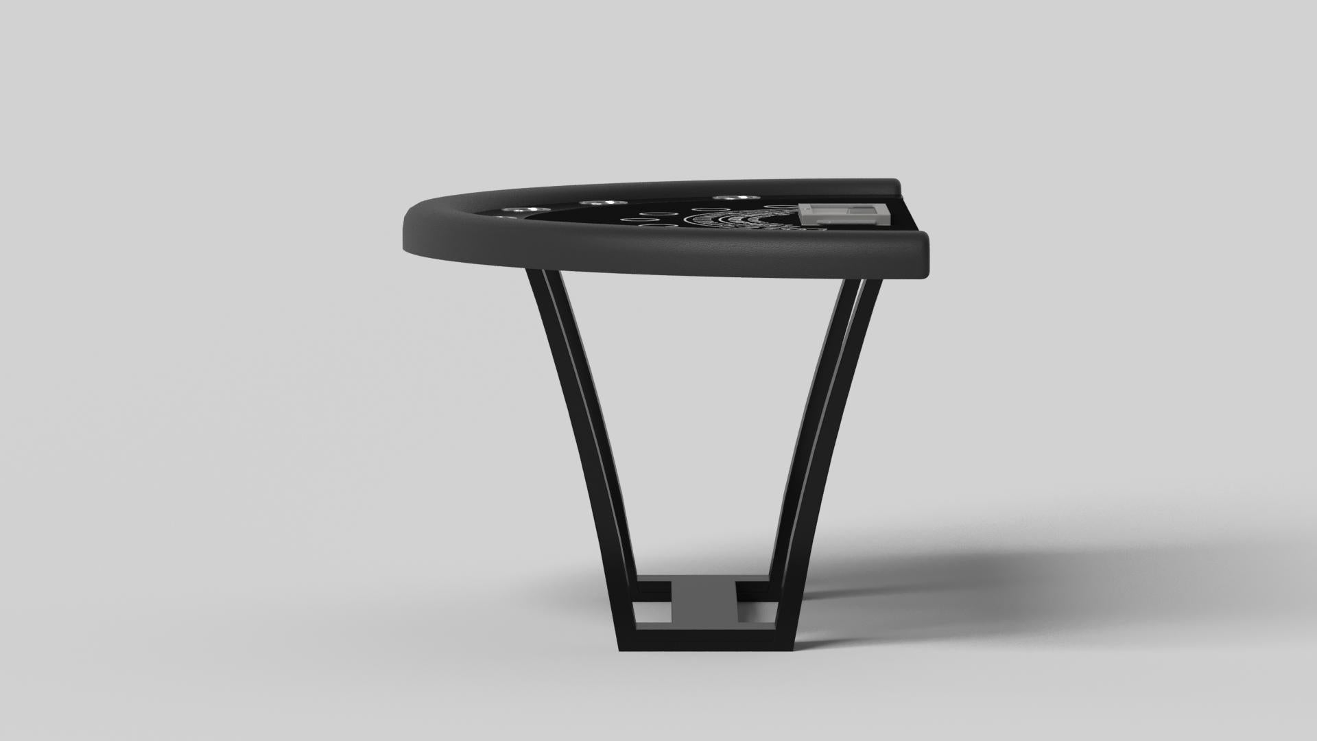Modern Elevate Customs Elite Black Jack Tables /Solid Pantone Black Color in 7'4