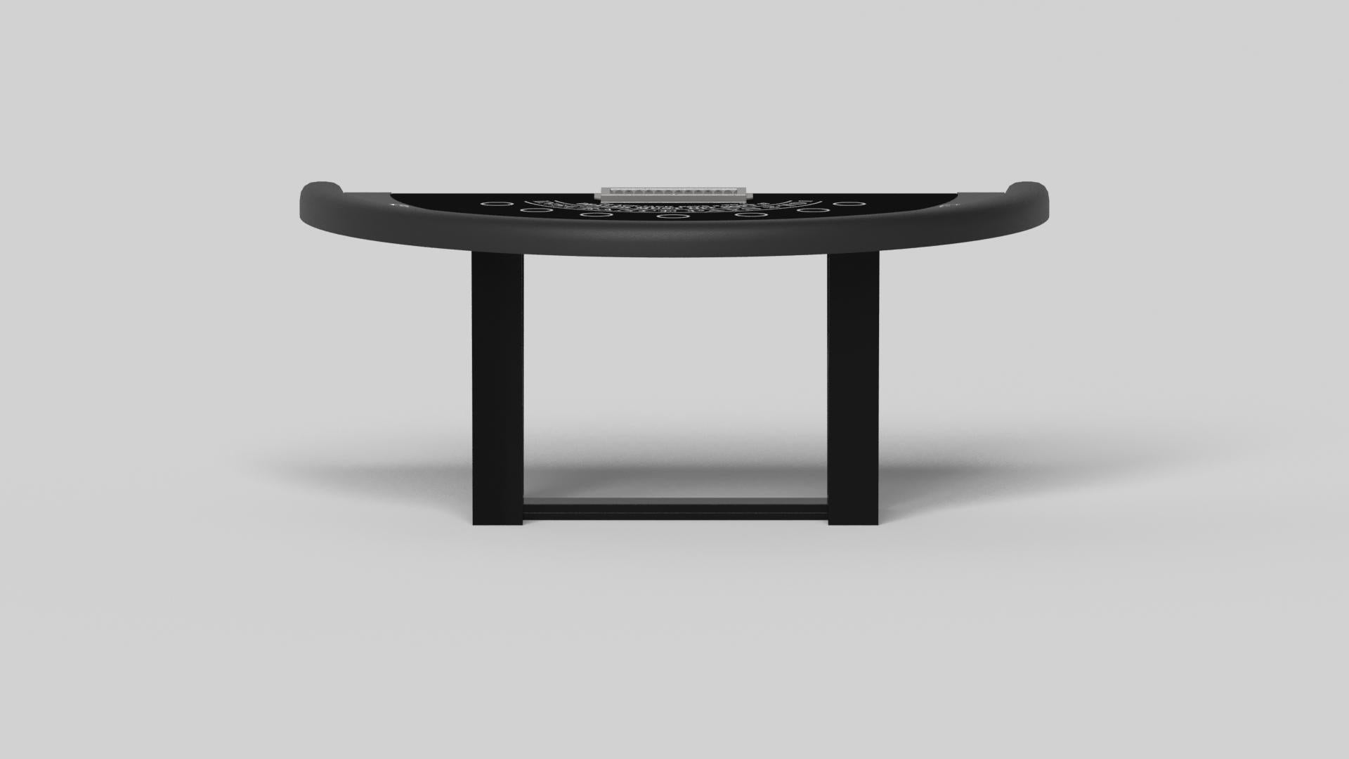 American Elevate Customs Elite Black Jack Tables /Solid Pantone Black Color in 7'4