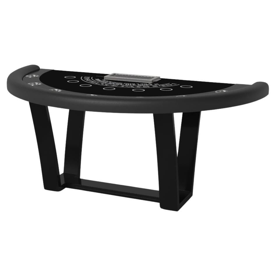 Elevate Customs Elite Black Jack Tables /Solid Pantone Black Color in 7'4" - USA For Sale
