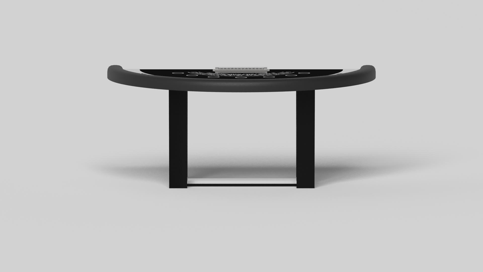American Elevate Customs Elite Black Jack Tables /Solid Pantone White Color in 7'4