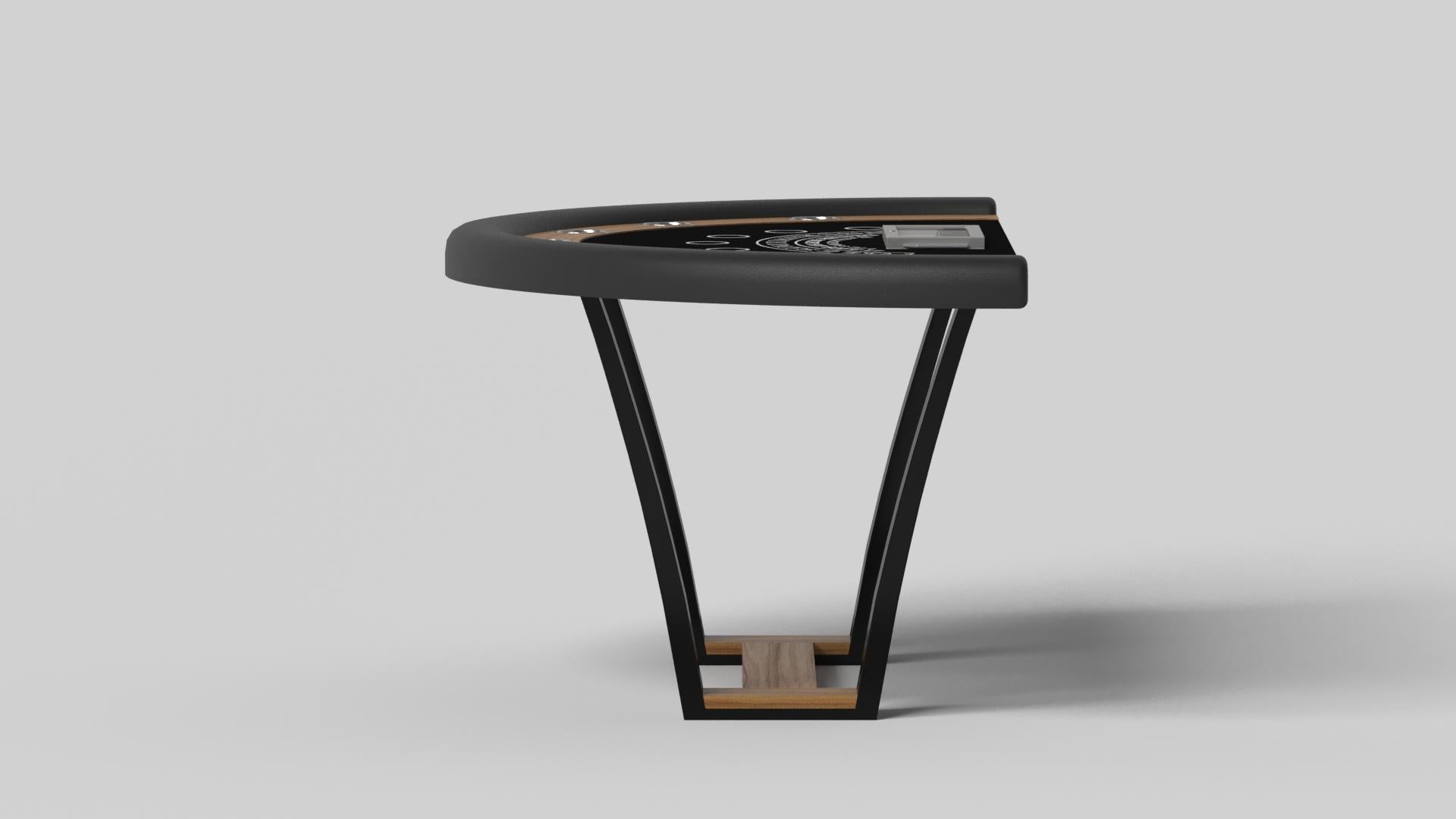 Modern Elevate Customs Elite Black Jack Tables / Solid Teak Wood in 7'4