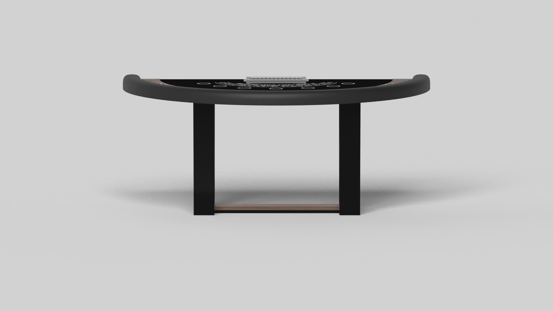 American Elevate Customs Elite Black Jack Tables /Solid Walnut Wood in 7'4