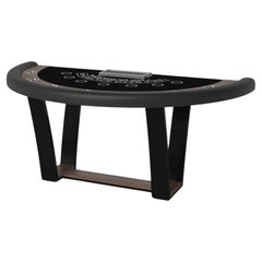 Elevate Customs Elite Black Jack Tables/Solid Walnut Wood in 7'4" - Fabriqué aux États-Unis