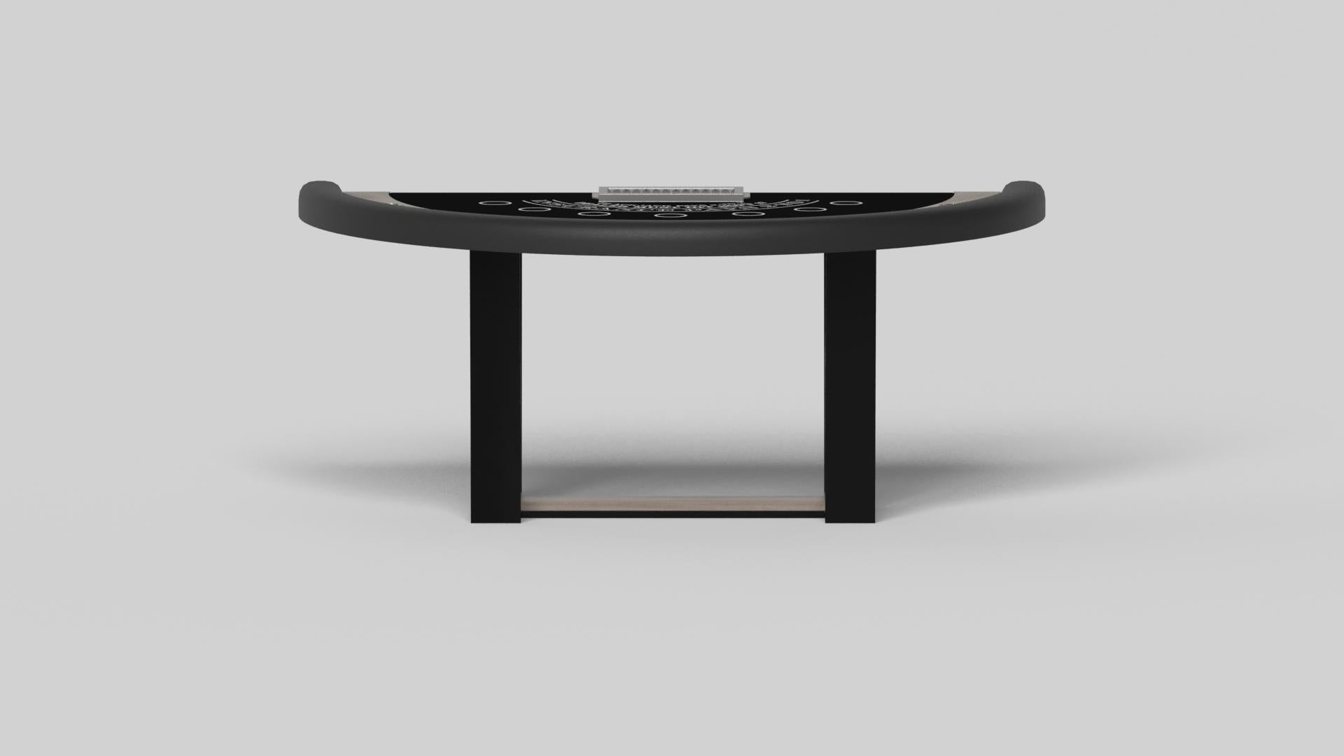 American Elevate Customs Elite Black Jack Tables / Solid White Oak Wood in 7'4