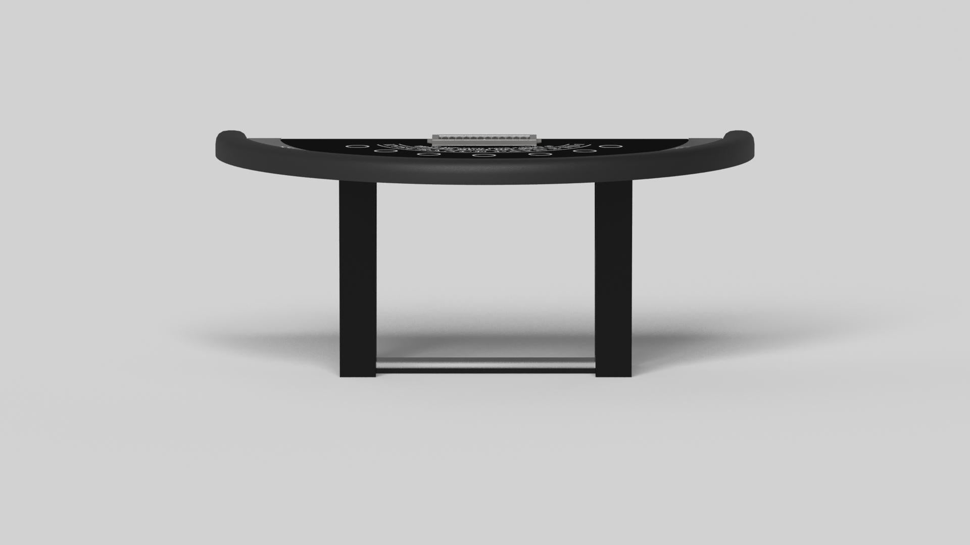 American Elevate Customs Elite Black Jack Tables/Stainless Steel Sheet Color in 7'4