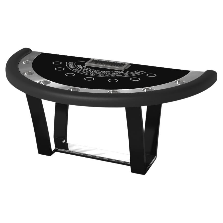 Elevate Customs Elite Black Jack Tables/Stainless Steel Sheet Color in 7'4" -USA