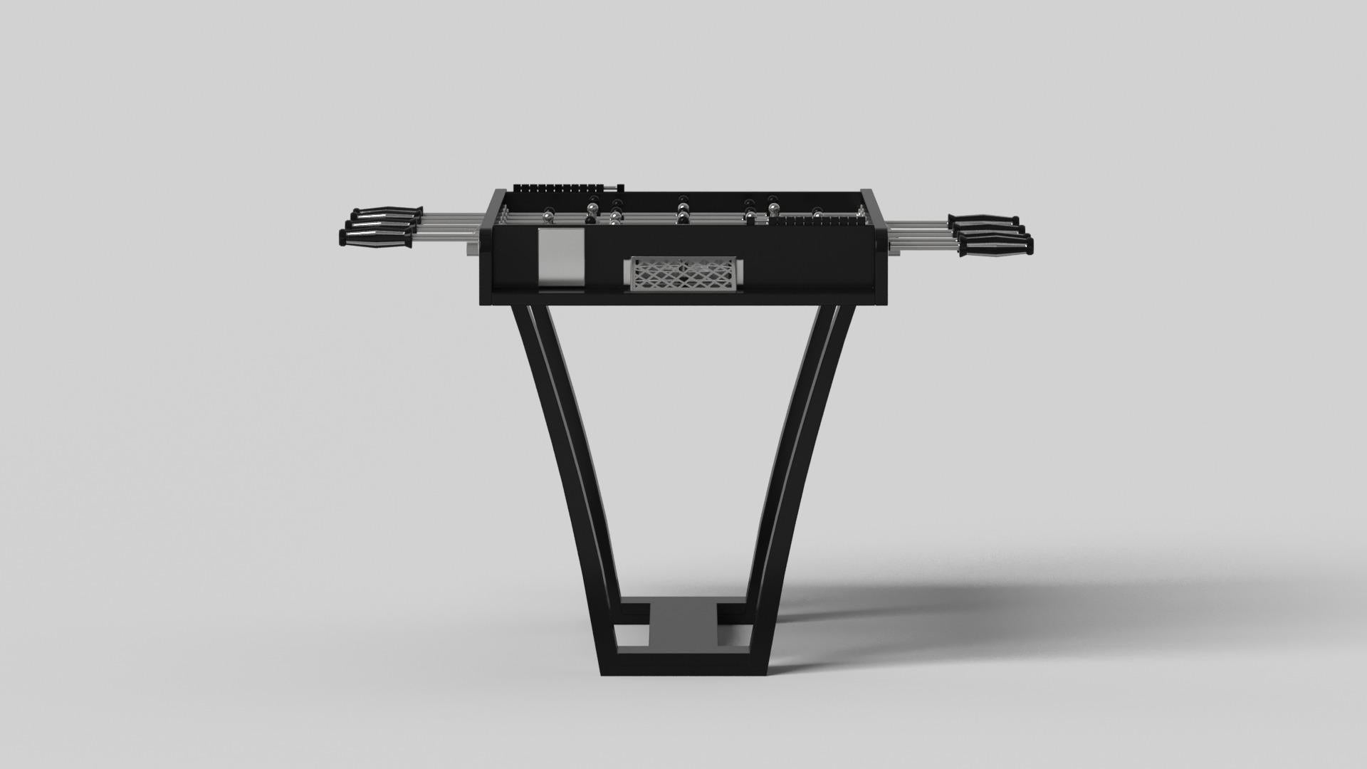 Modern Elevate Customs Elite Foosball Table/Solid Pantone Black Color in 5'-Made in USA For Sale