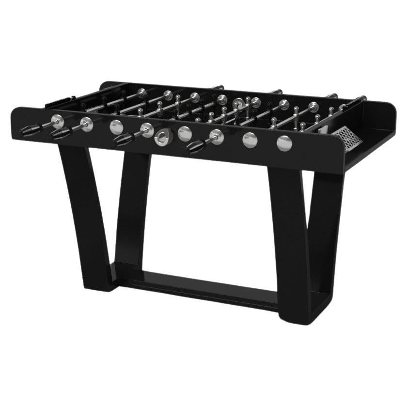 Elevate Customs Elite Foosball Table/Solid Pantone Black Color in 5'-Made in USA For Sale