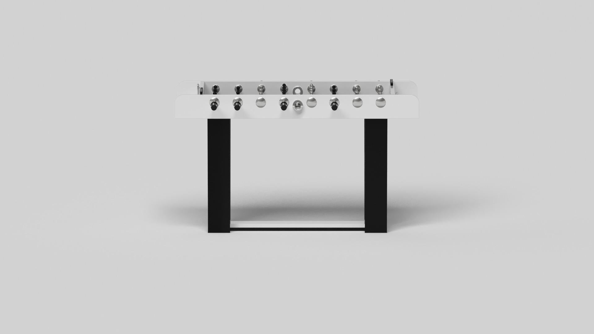 American Elevate Customs Elite Foosball Table/Solid Pantone White Color in 5'-Made in USA For Sale