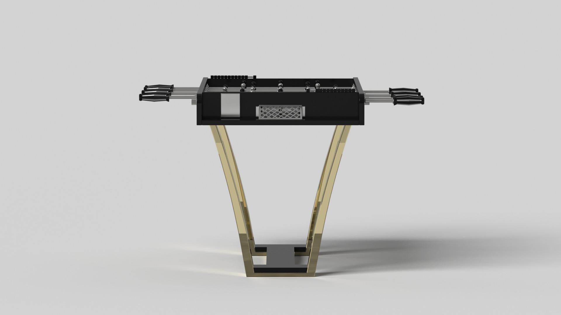 Modern Elevate Customs Elite Foosball Tables / Solid Brass Metal in 5' - Made in USA For Sale