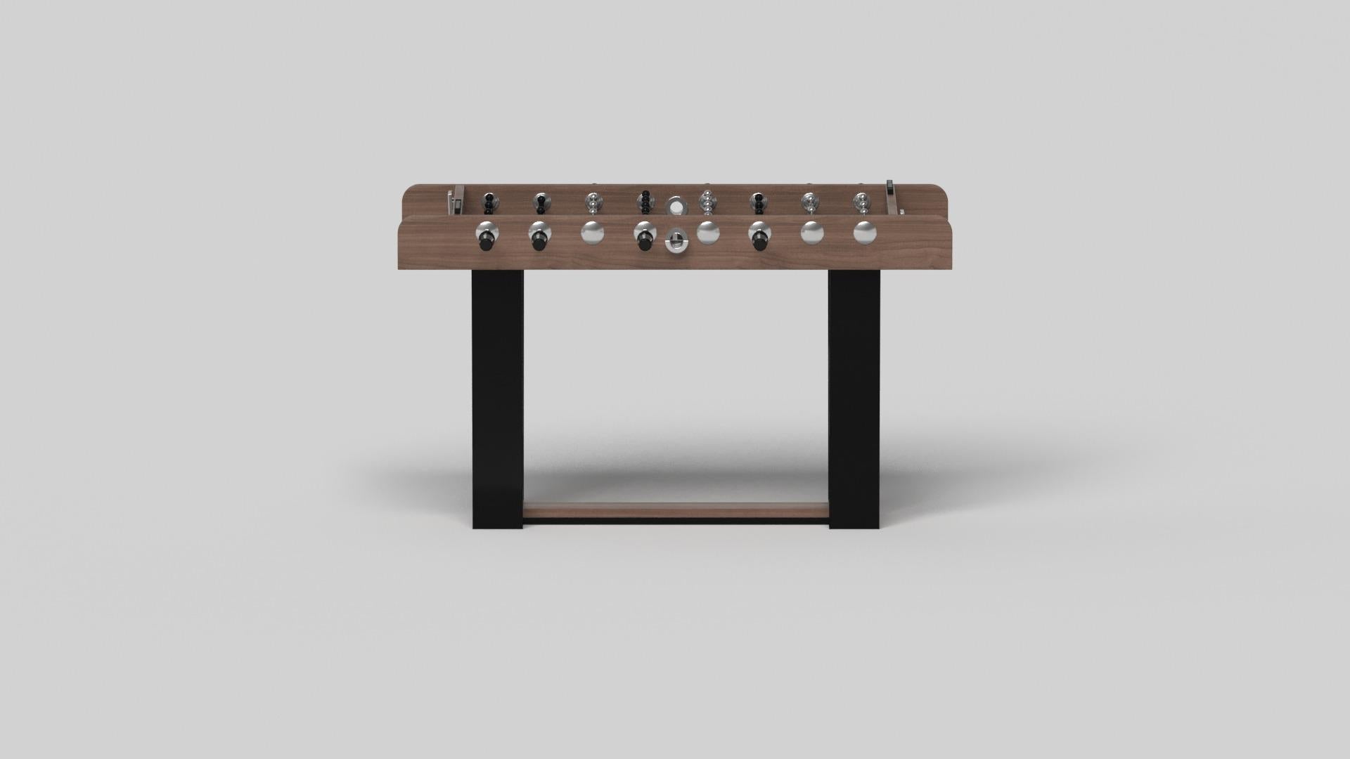 Modern Elevate Customs Elite Foosball Tables / Solid Walnut Wood in 5' - Made in USA For Sale