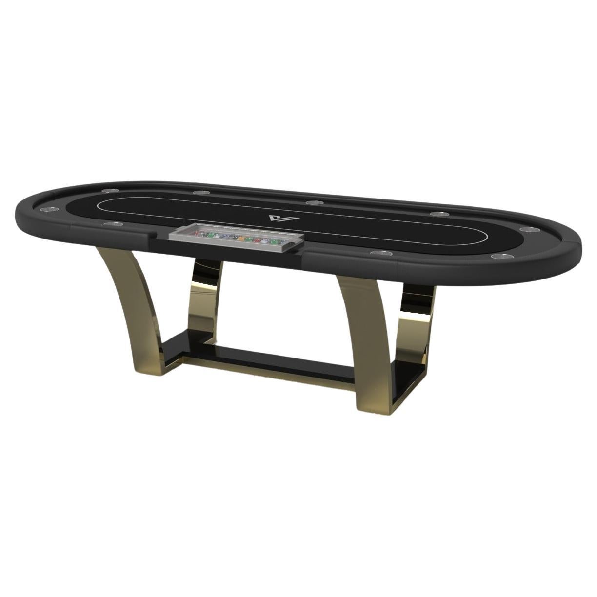 Elevate Customs Elite Poker Tables /Solid Brass Sheet Metal in 8'8" -Made in USA For Sale