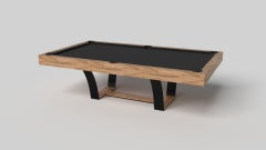 Table de piscine Elite Elevate Customs en bois d'érable bouclé massif de 7'/8', fabriqué aux États-Unis