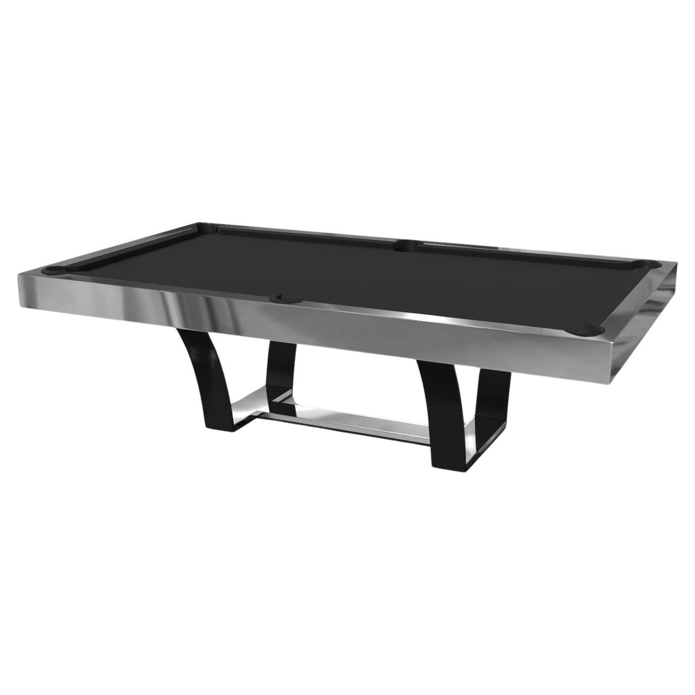 Elevate Customs Elite Pool Table / Solid Stainless Steel in 7'/8' - Made in USA For Sale